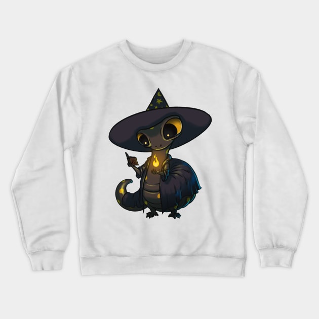 Wizard Salamander Crewneck Sweatshirt by DingHuArt